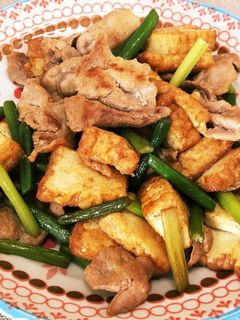厚揚げとニンニクの芽の醤油炒め-レシピのメイン写真