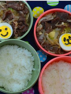 すき焼き丼弁当-レシピのメイン写真