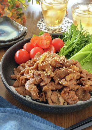 包丁要らず簡単メイン☆豚コマの甘辛炒め。-レシピのメイン写真