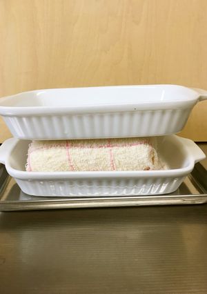グラタン皿で、簡単時短、豆腐の水切り-レシピのメイン写真