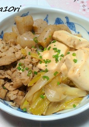 豚バラ肉で！優しい基本の肉豆腐！-レシピのメイン写真