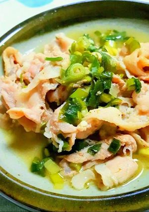 豚バラ肉の万能ネギ塩ダレ炒め-レシピのメイン写真