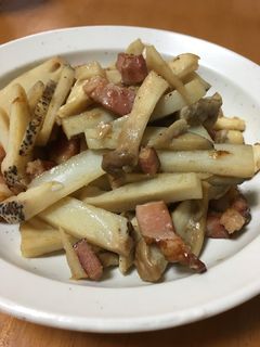 れんこんベーコンきのこのきんぴら-レシピのメイン写真