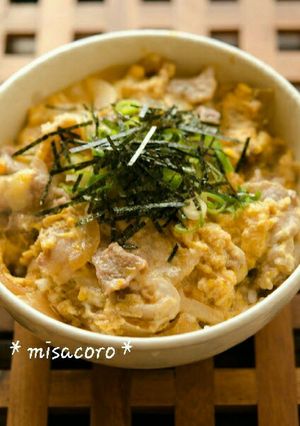 mとろ～りチーズ入り！豚の卵とじ丼-レシピのメイン写真