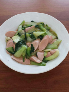 チンゲン菜と魚肉ソーセージのあんかけ-レシピのメイン写真