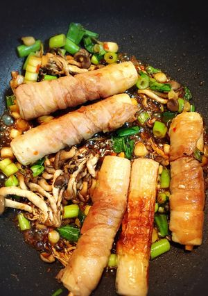 お弁当にも！ちくわ人参豚バラ肉巻き-レシピのメイン写真