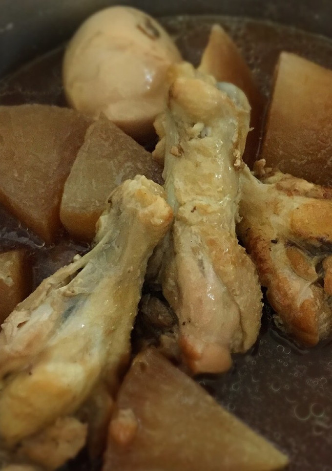 手羽元と大根と卵の煮物 無水-レシピのメイン写真