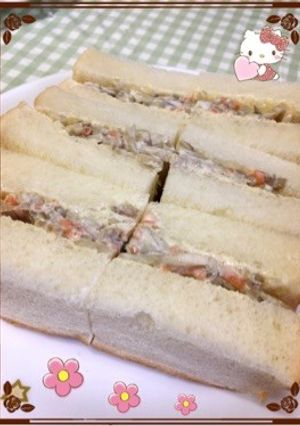ごぼうサラダのサンドイッチ〜(^_^)v-レシピのメイン写真