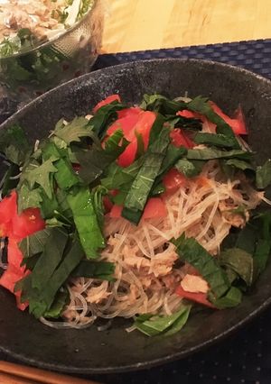 簡単満腹ヘルシー♡和風パスタ風春雨-レシピのメイン写真