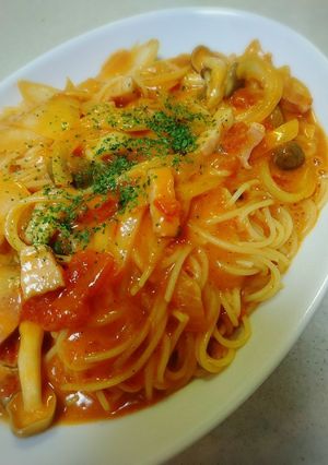 おうちで簡単♪トマトクリームパスタ-レシピのメイン写真