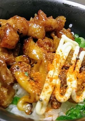 焼鳥丼☝フライパンで簡単麺つゆタレで旨い-レシピのメイン写真