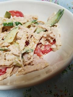 バンバンジー風サラダ(サラダチキン)-レシピのメイン写真