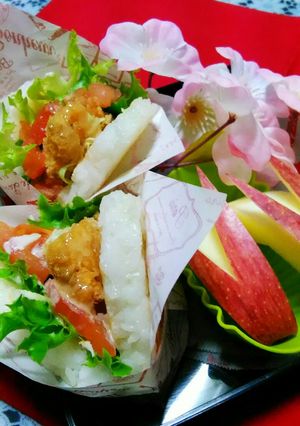 ☆初めて！簡単ライスバーガー☆-レシピのメイン写真