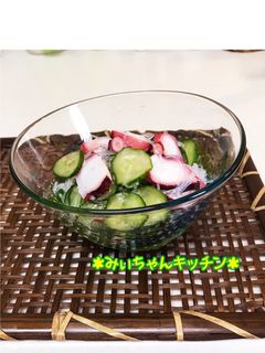 タコと胡瓜と春雨の酢の物-レシピのメイン写真
