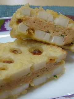 鮭のレンコンはさみ揚げ-レシピのメイン写真