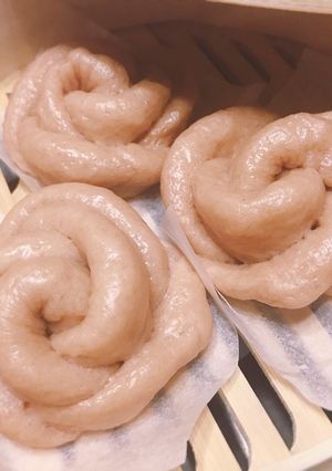 ※中華式※バラ✿ミルクマントウ-レシピのメイン写真