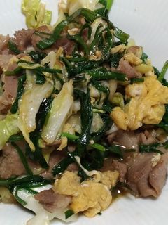ニラたま豚キャベツ炒め-レシピのメイン写真