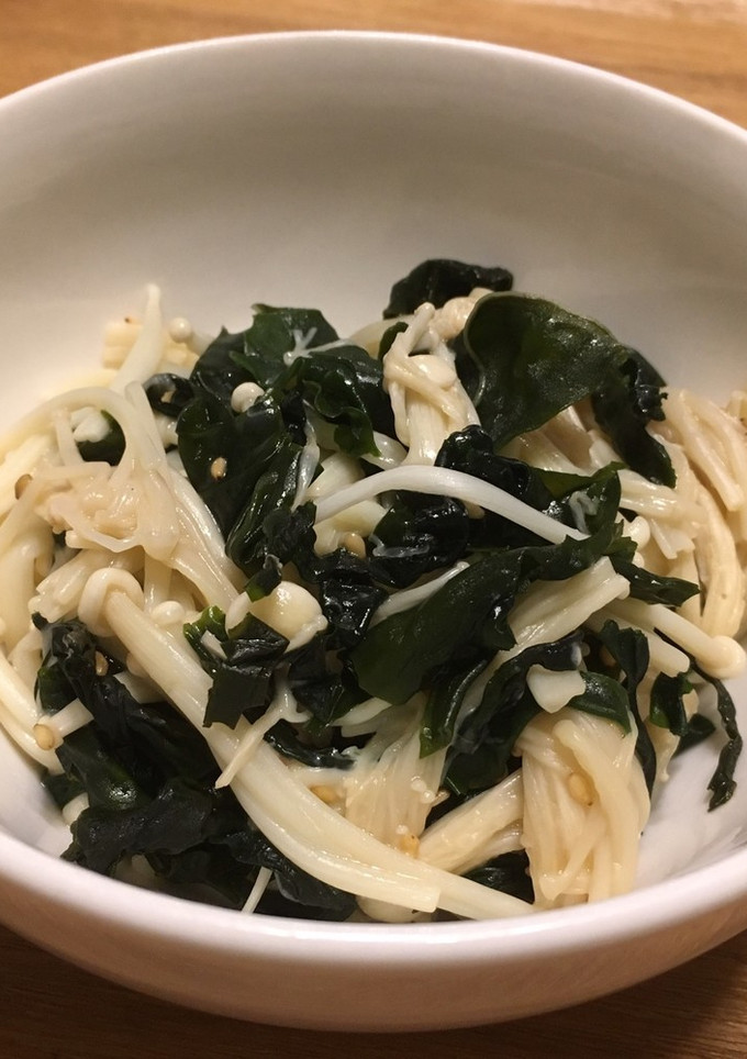 食べ過ぎ注意！えのきとわかめのナムル風②-レシピのメイン写真