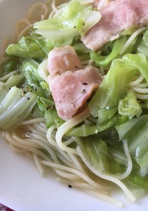 春キャベツのスープパスタ-レシピのメイン写真