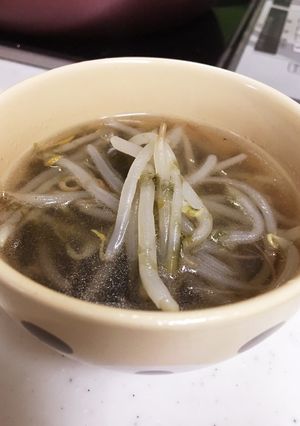 時短 ☆味海苔リメイク☆ もやしスープ-レシピのメイン写真