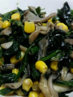 鉄分タップリほうれん草の醤油バター炒め-レシピのメイン写真