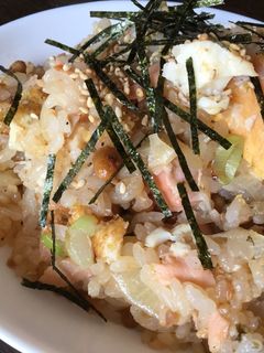 納豆と残りもののごちゃまぜチャーハン-レシピのメイン写真