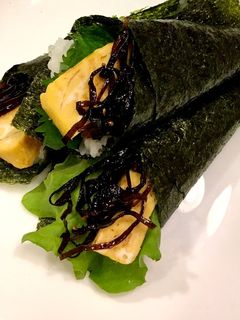 卵焼きと昆布佃煮の手巻き寿司-レシピのメイン写真