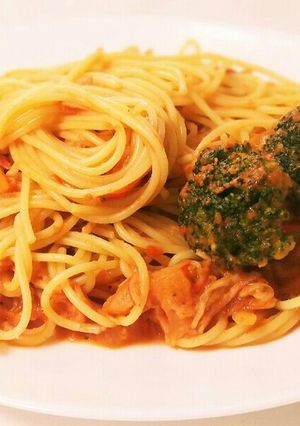 余りトマト缶で10分トマトクリームパスタ-レシピのメイン写真