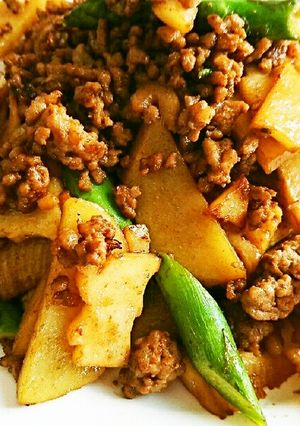 たけのことひき肉の赤味噌炒め-レシピのメイン写真