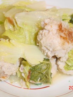 鶏だんごと白菜の酒蒸し♪-レシピのメイン写真