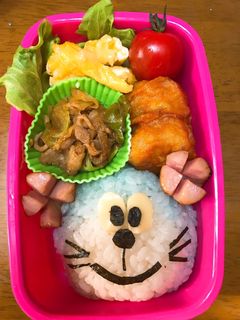 【初心者でも簡単】ドラえもん弁当-レシピのメイン写真