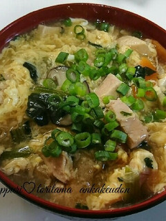 野菜たっぷり♡鶏玉あんかけうどん-レシピのメイン写真