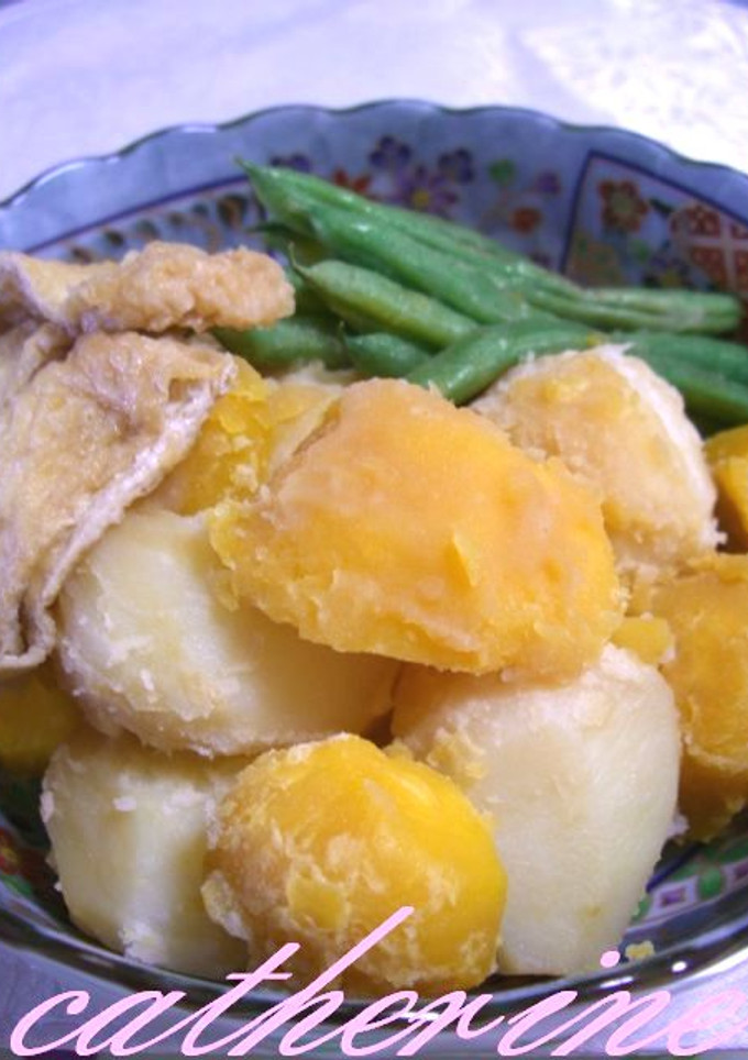 じゃがいもとお揚げとインゲンの炊いたん♪-レシピのメイン写真