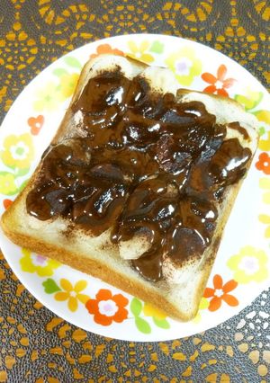 ココナッツチョコバナナトースト♬-レシピのメイン写真