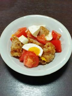 唐揚げとトマトの玉ねぎフレッシュマリネ-レシピのメイン写真