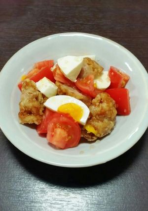唐揚げとトマトの玉ねぎフレッシュマリネ-レシピのメイン写真