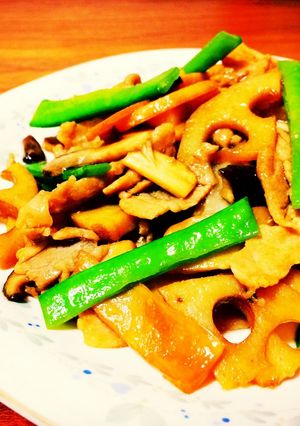 蓮根と豚肉のオイスター炒め-レシピのメイン写真