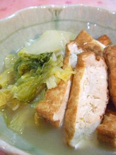 シンプルに☆厚揚げと白菜の炊いたん☆-レシピのメイン写真