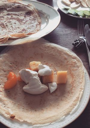 朝ごはんに食べたい☆プレーンなクレープ-レシピのメイン写真