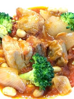 豚バラと大豆のトマト煮-レシピのメイン写真