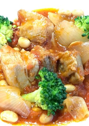 豚バラと大豆のトマト煮-レシピのメイン写真