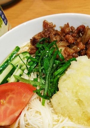 豚こま肉で!おろしそうめん-レシピのメイン写真
