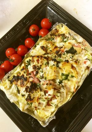 鮭と春野菜のちゃんちゃんホイル焼き-レシピのメイン写真