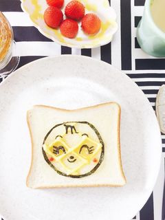 メロンパンナちゃんのハニーマヨトースト♡-レシピのメイン写真