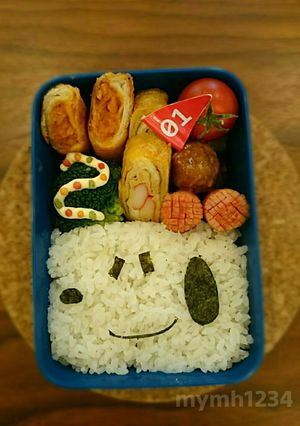 超！簡単♪キャラ弁♪スヌーピー♪-レシピのメイン写真