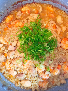 簡単カレー風味海老と鶏肉のパエリア-レシピのメイン写真