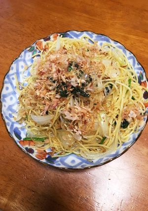 【七味で】ほうれん草とじゃこの和風パスタ-レシピのメイン写真