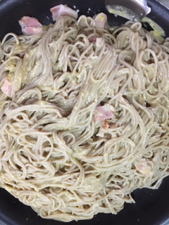 蕎麦のカルボナーラ-レシピのメイン写真