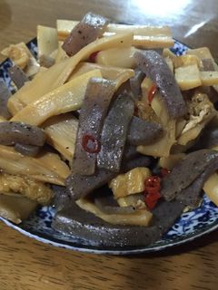 メンマとこんにゃくの炒め煮-レシピのメイン写真