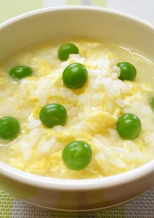 豆ご飯でアレンジ✨簡単ふわとろたまご雑炊-レシピのメイン写真